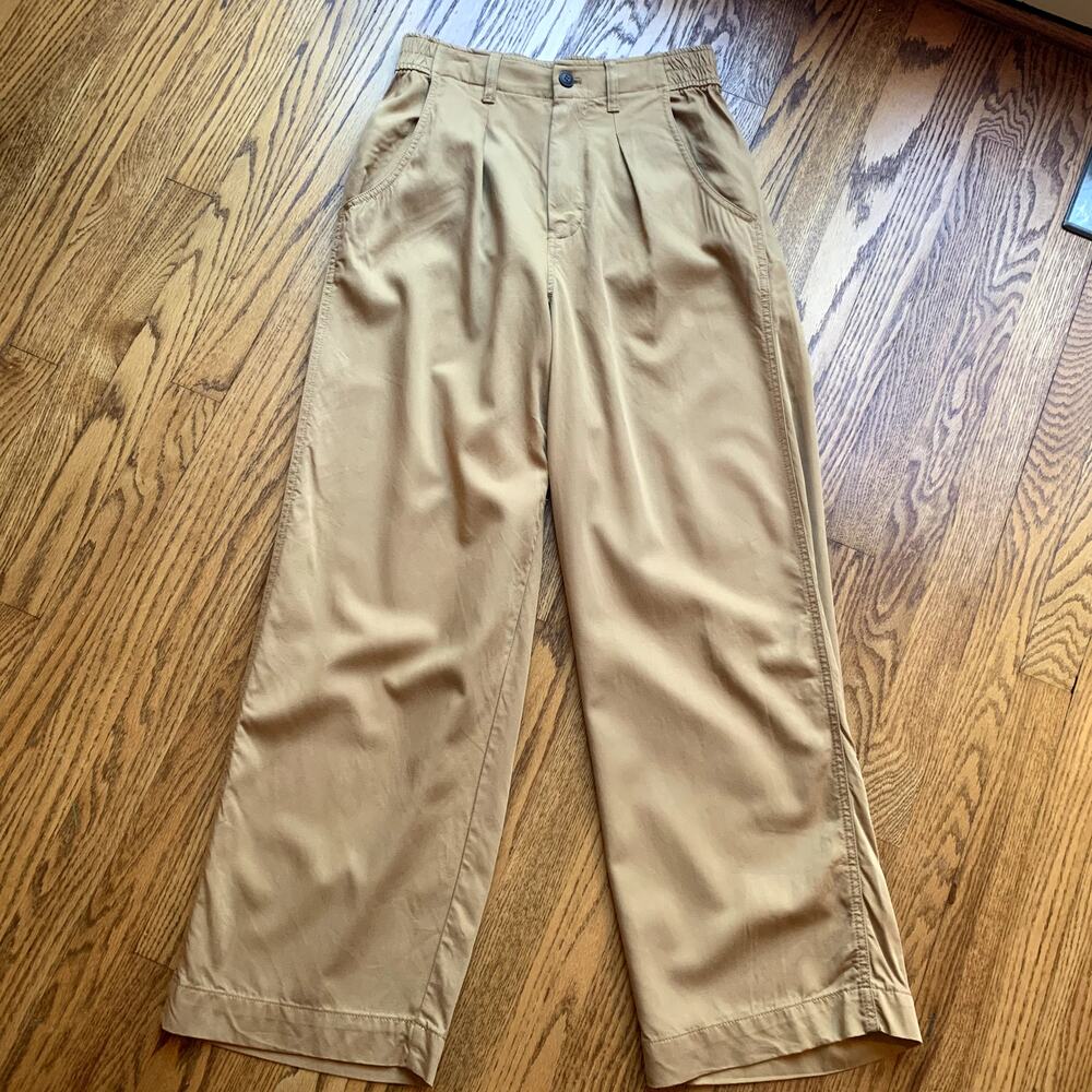 Madewell Women's Neale Straight-Leg Pant In Drapeweave CM5 Mustard Gold Size 6 - Picture 4 of 16